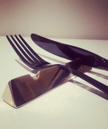 Gold metal cutlery
